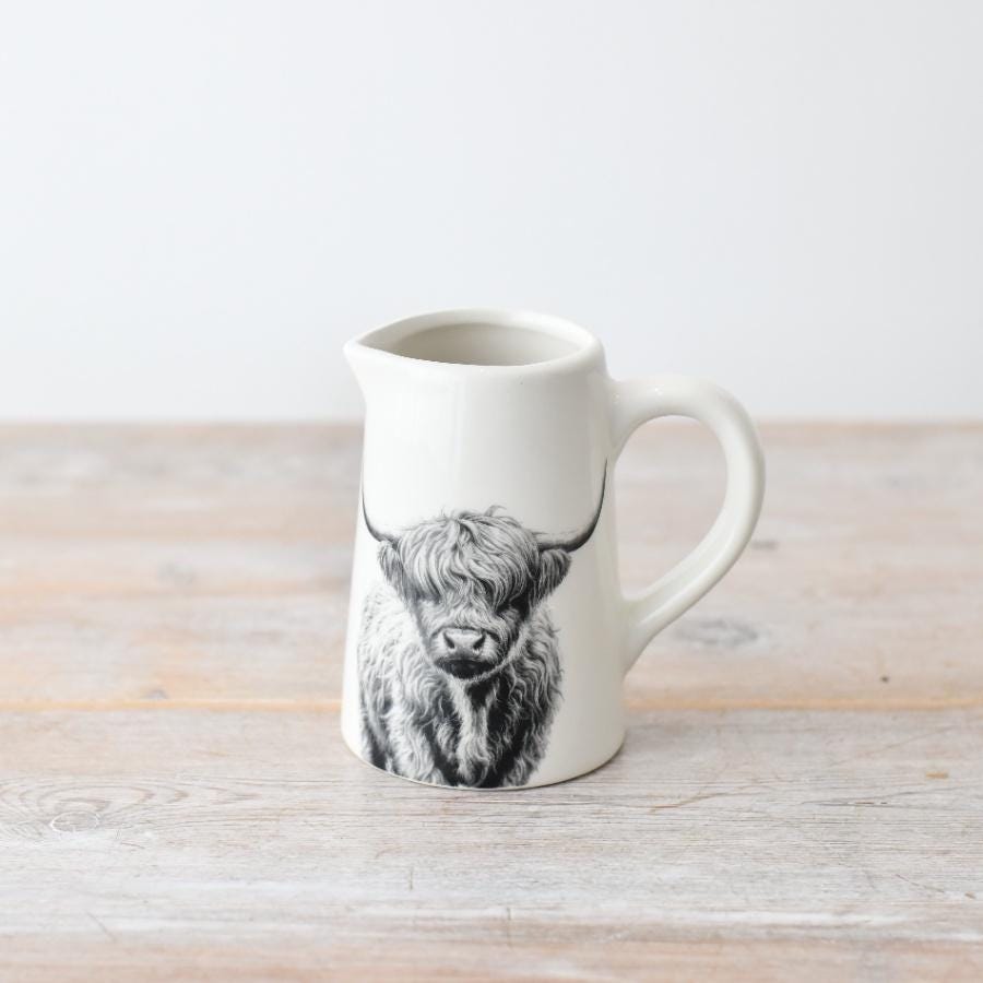 Highland Cow Ceramic Decorative Jugs