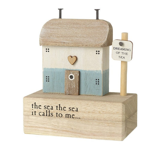 Rustic 'The Sea Calls To Me' Beach House Ornament