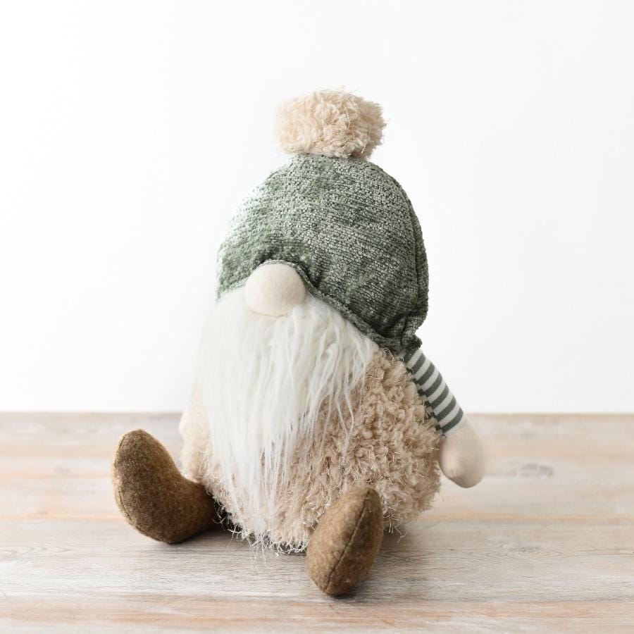 Sage Green Plush Christmas Nordic Santa Gonk Decorations