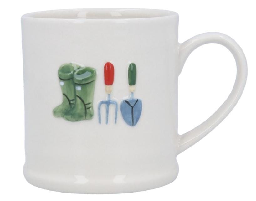 Embossed Stoneware Mugs