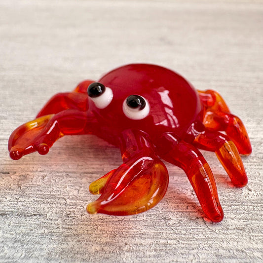 Miniature Glass Crab Figurine Collectable Ornament