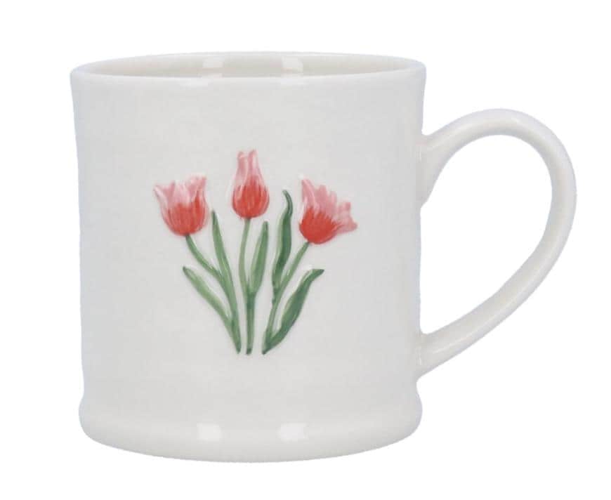 Embossed Stoneware Mugs