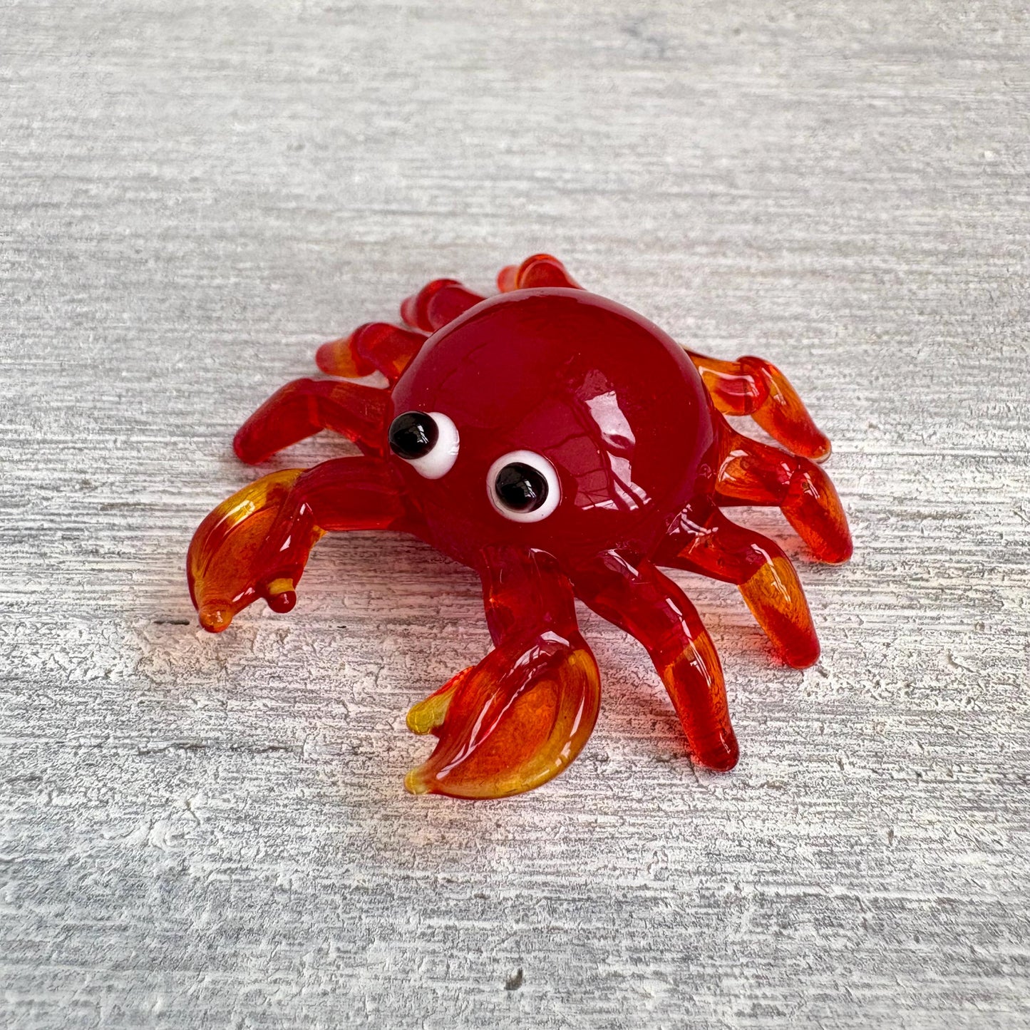 Miniature Glass Crab Figurine Collectable Ornament
