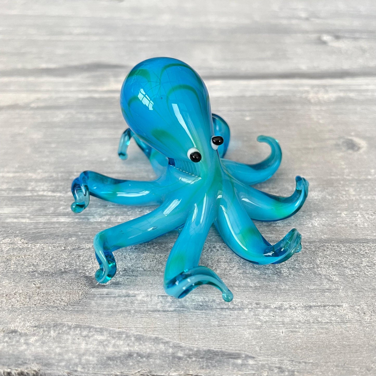 Miniature Glass Octopus Figurine Collectable Ornament with White Box