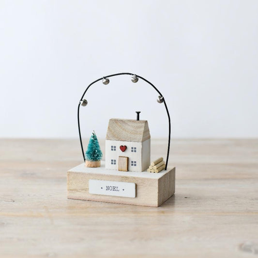 Christmas Noel House Scene Ornament