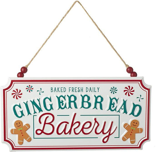 Gingerbread Bakery Hanging Christmas Sign