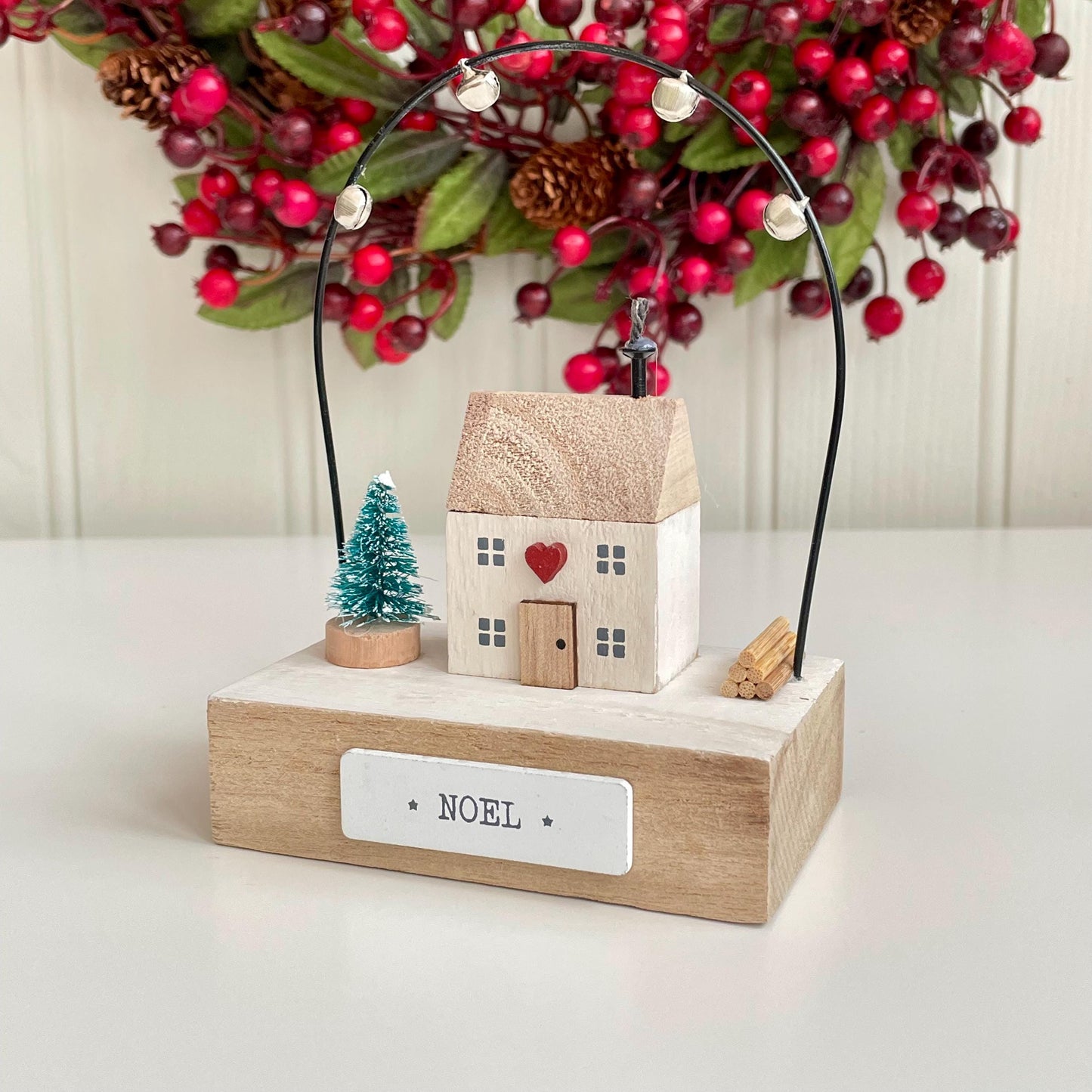 Christmas Noel House Scene Ornament