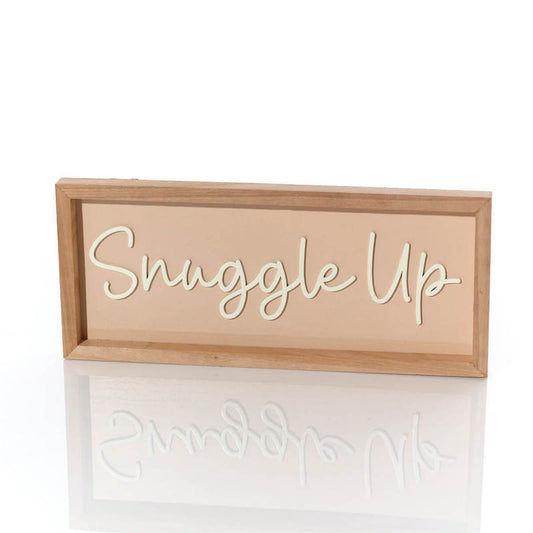 Snuggle Up Wooden Autumn Framed Wall Sign