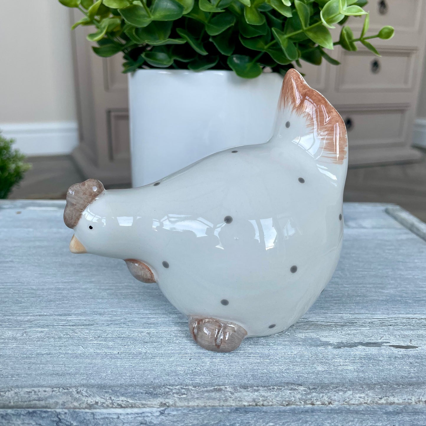 Ceramic Dotty Chicken Ornaments