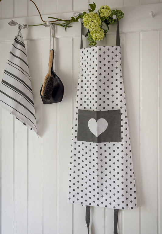 Polka Dot Heart Apron