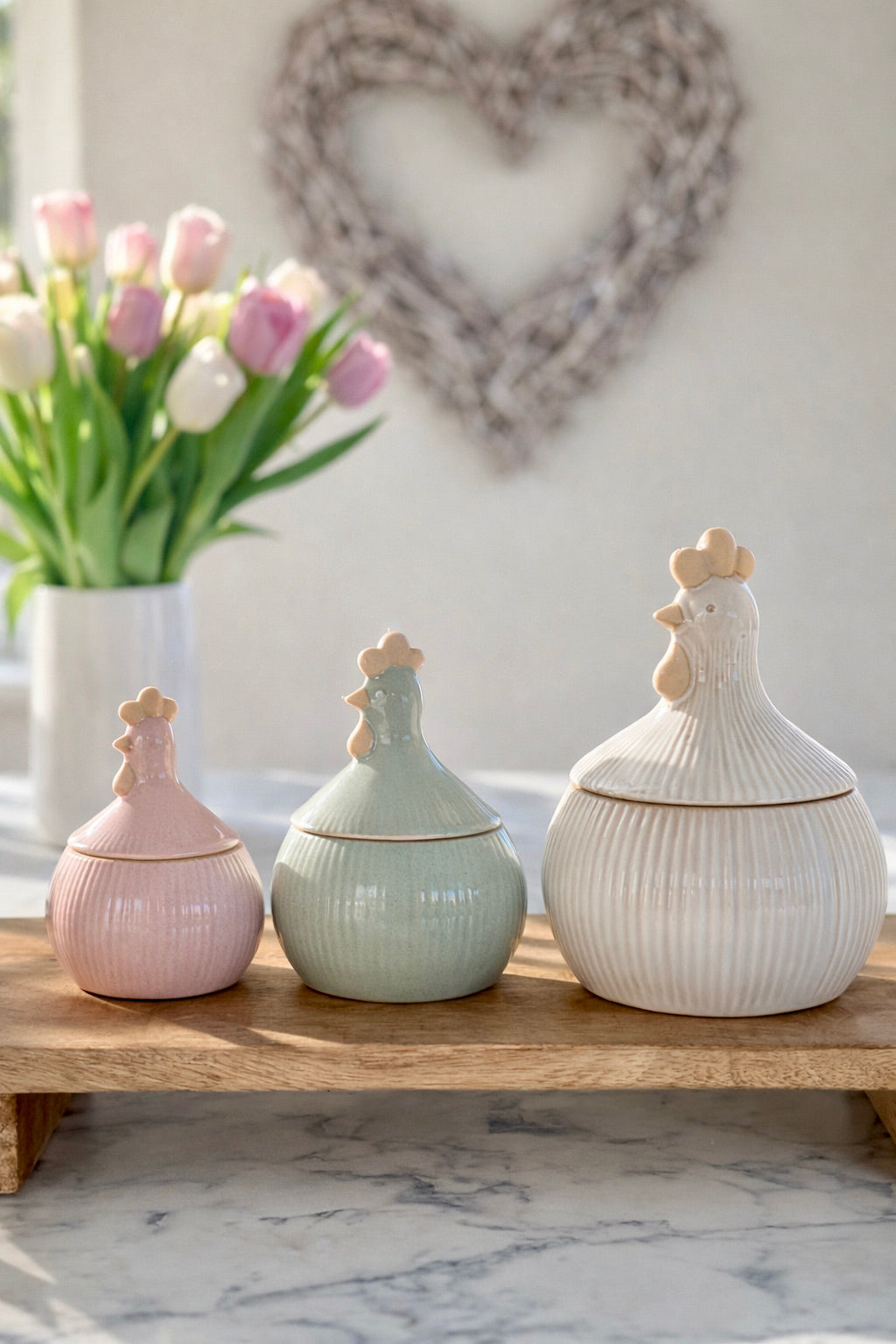 Porcelain Chicken Storage Jars