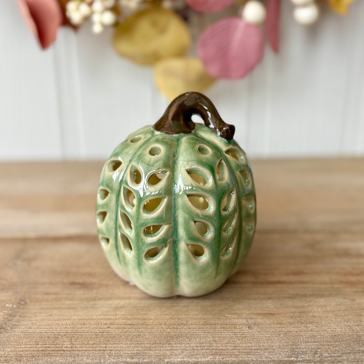 LED Ceramic Autumn Pumpkin & Squash Ornaments