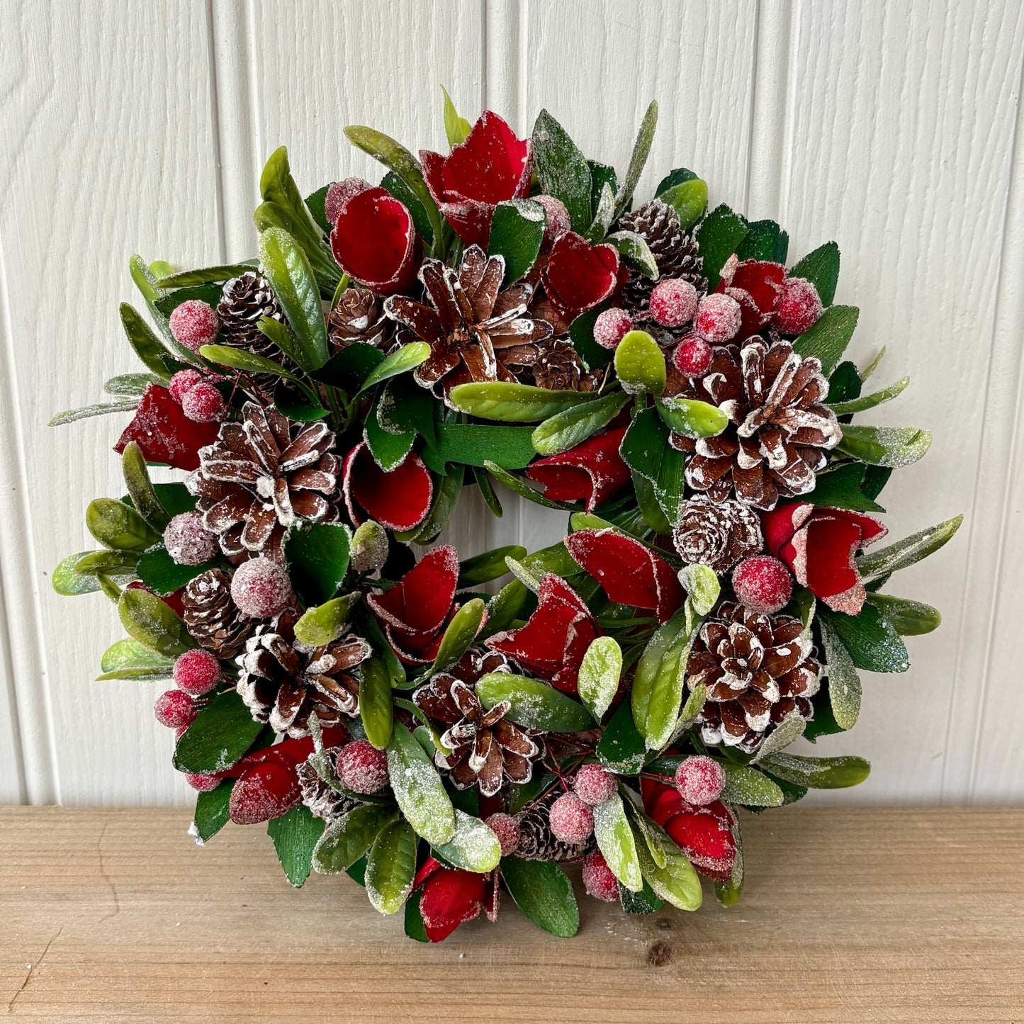 Artificial Christmas Berry Wreath Centrepiece | Christmas Table Decor | Candle Holder Garland Wreath