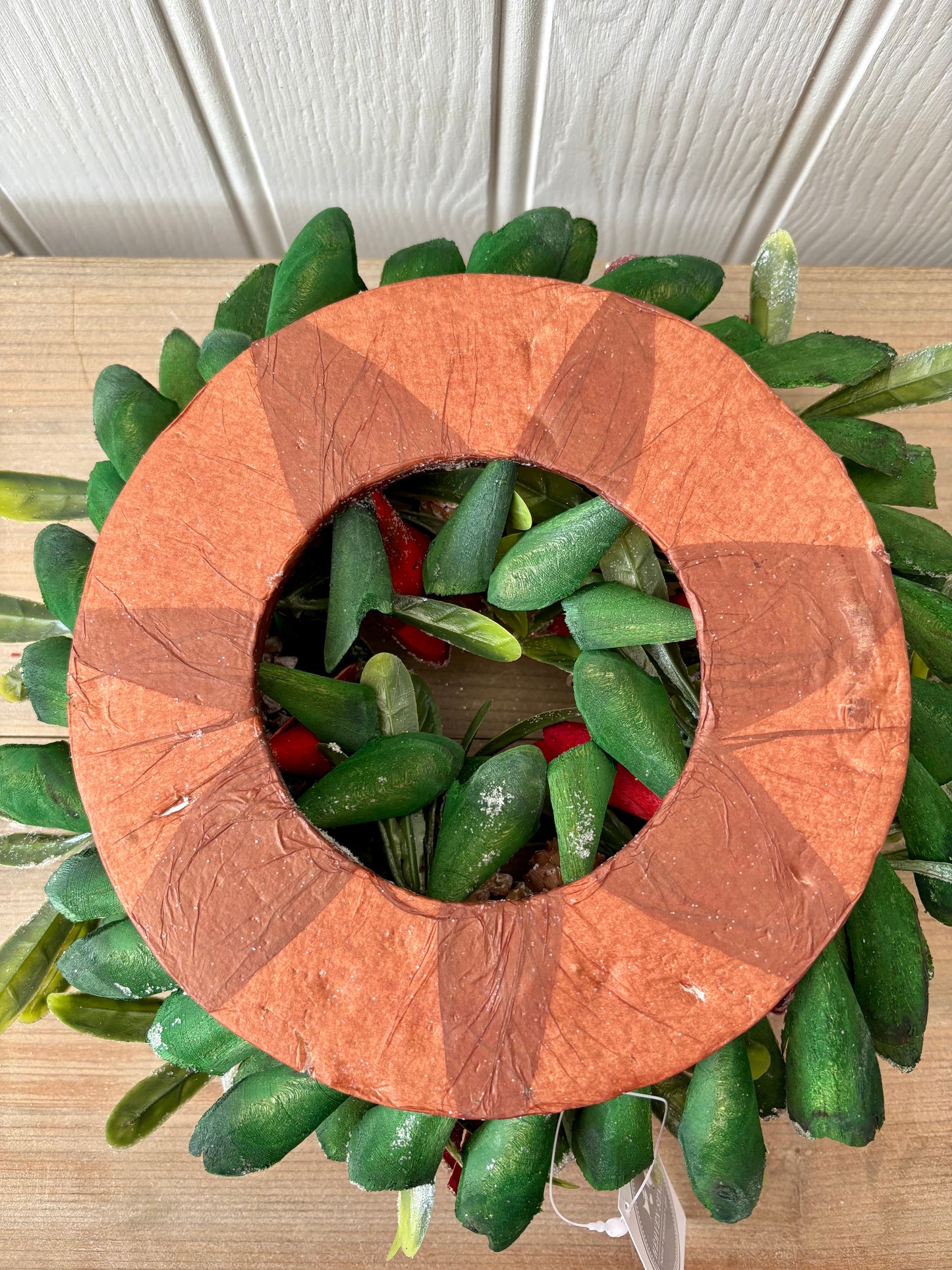 Artificial Christmas Berry Wreath Centrepiece | Christmas Table Decor | Candle Holder Garland Wreath