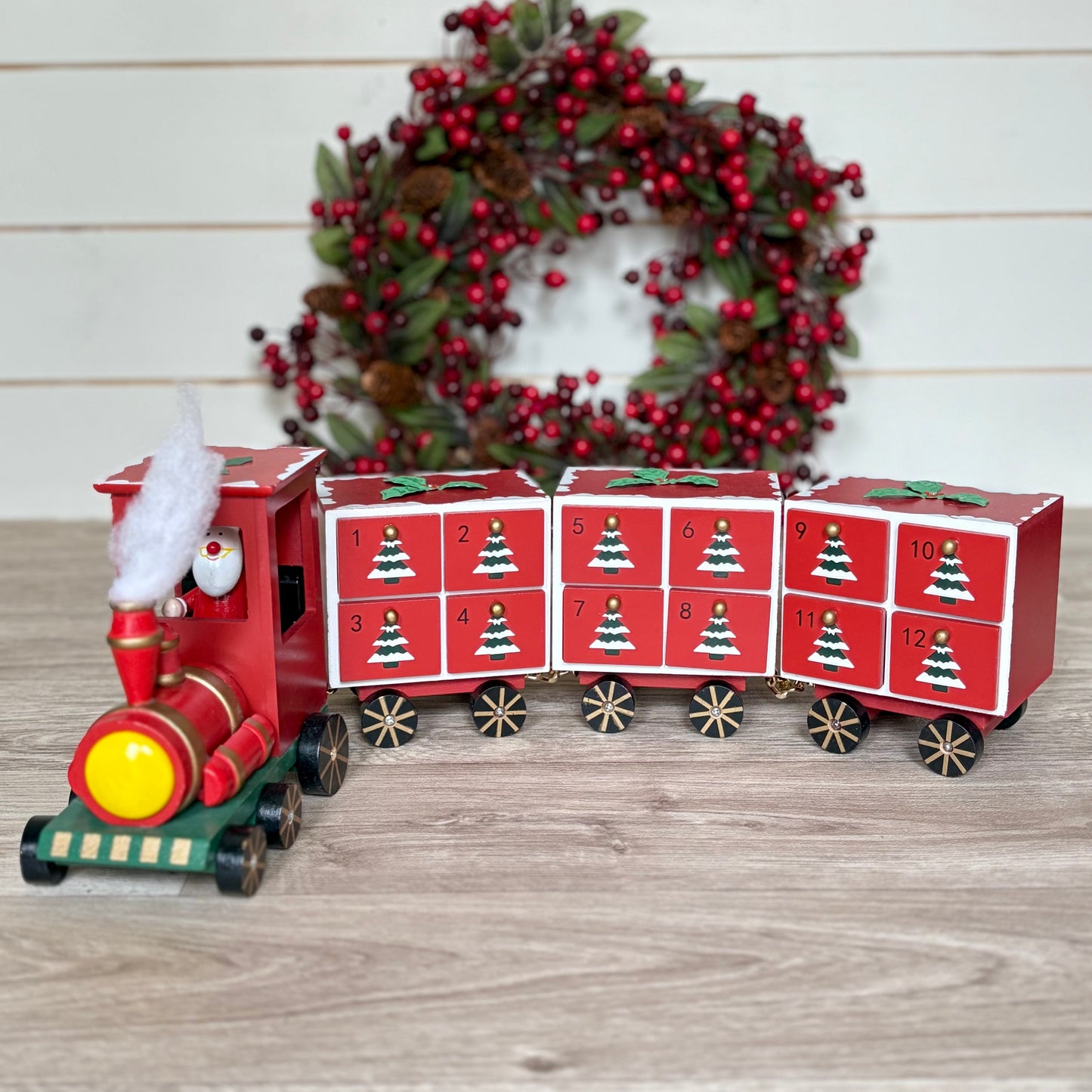 Christmas Wooden Train Advent Calendar