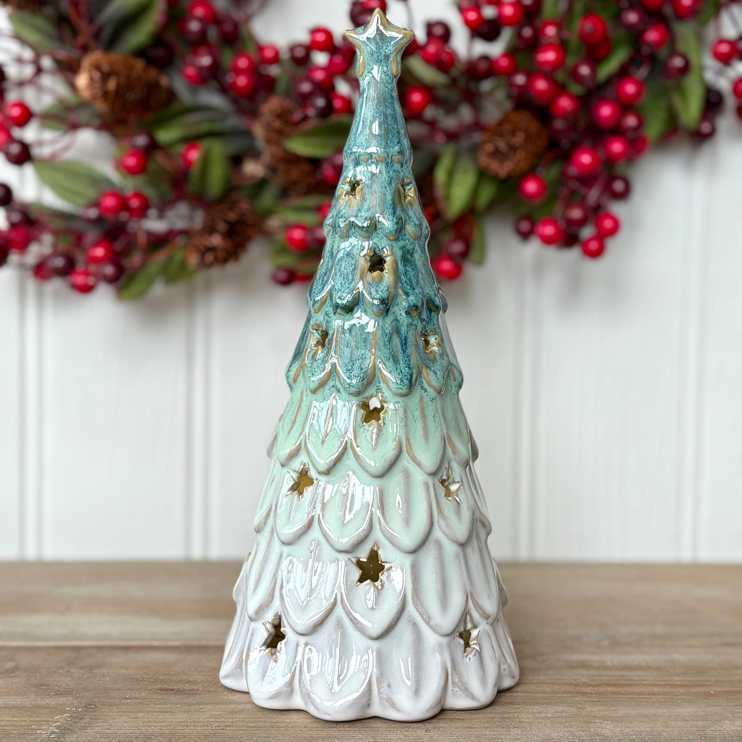 Ceramic LED Christmas House & Tree Decorations