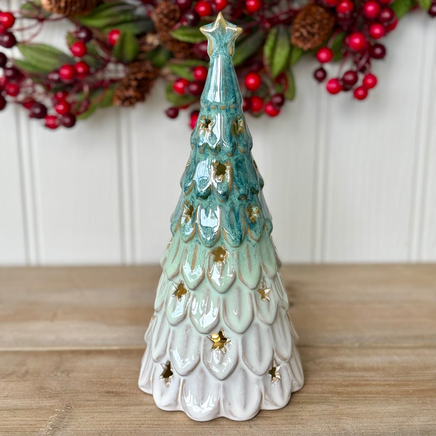 Ceramic LED Christmas House & Tree Decorations