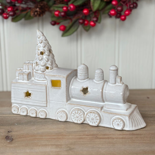Ceramic Light Up LED Christmas Train