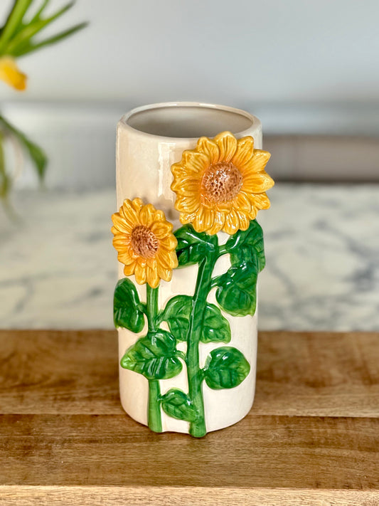 Ceramic Decorative 3D Sunflower Vase