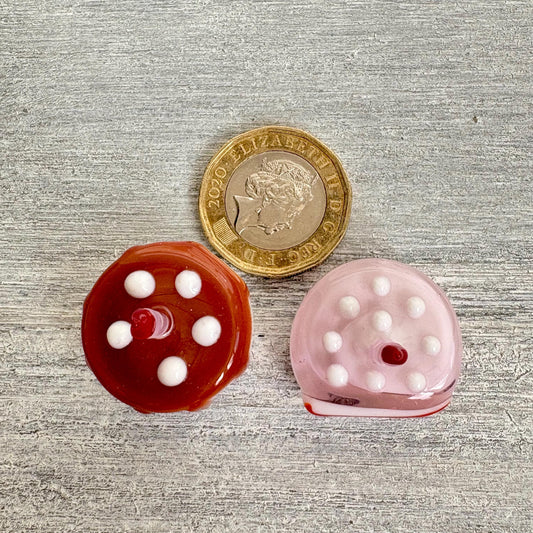 Miniature Glass Birthday Cake Figurine Collectable Ornaments