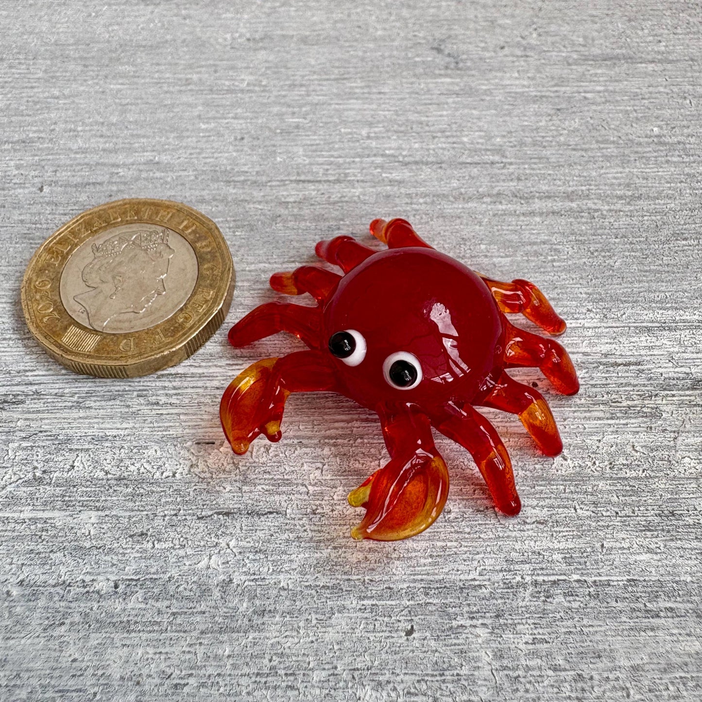 Miniature Glass Crab Figurine Collectable Ornament