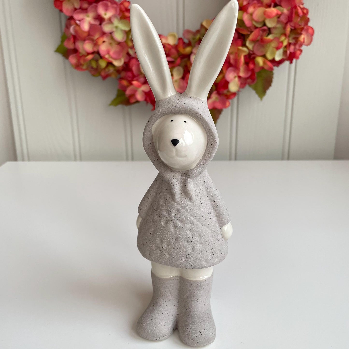 Porcelain Rabbit in Raincoat and Wellies Ornament