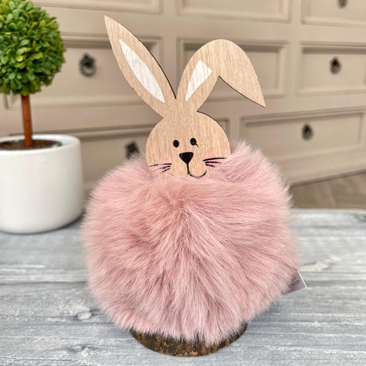 Fluffy Easter Bunny Rabbit Pom Pom Ornaments