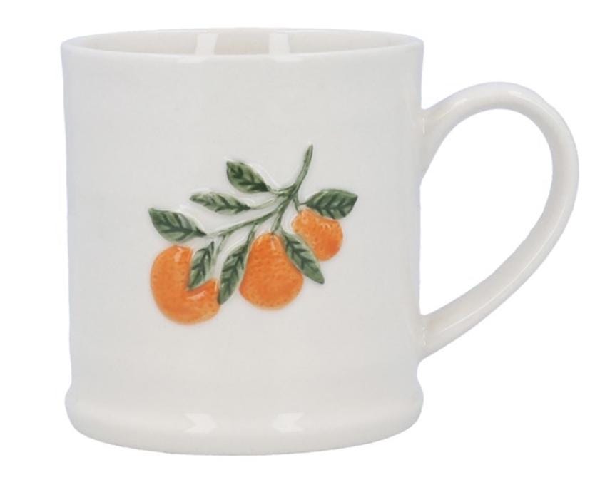 Embossed Stoneware Mugs