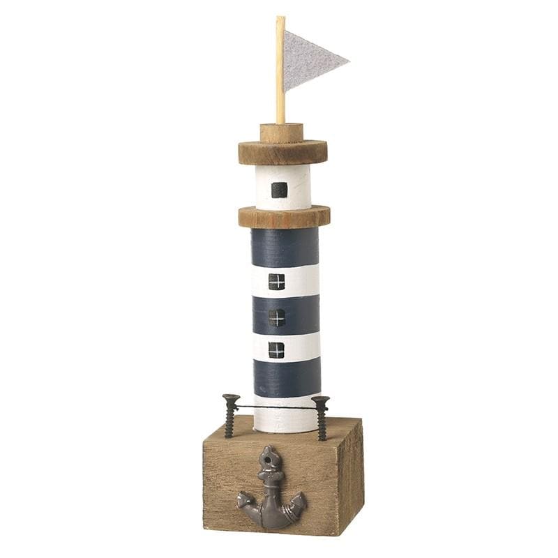 Wooden Seaside Lighthouse Ornament