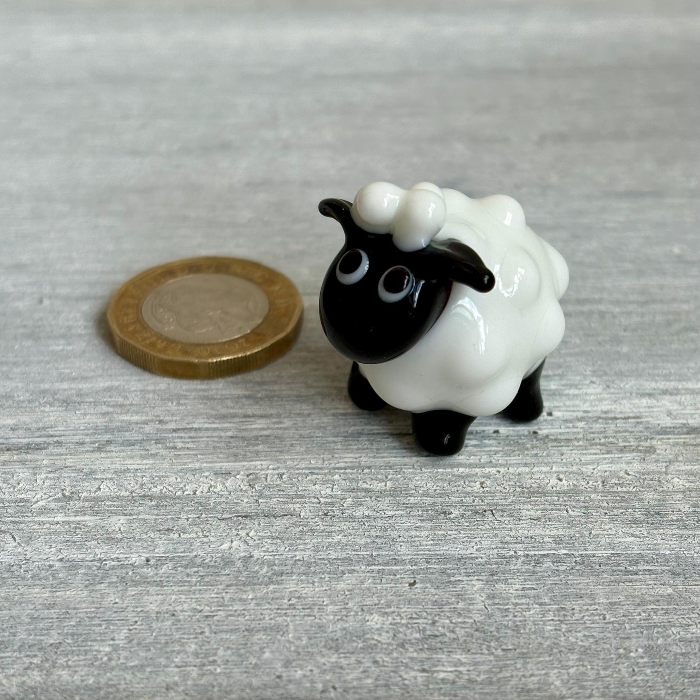 Miniature Glass Sheep Figurine Collectable Ornament