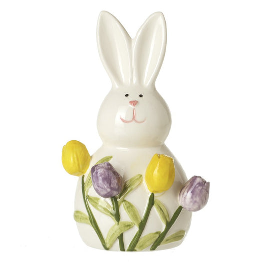 Ceramic 3D Tulip Bunny Rabbit Ornament
