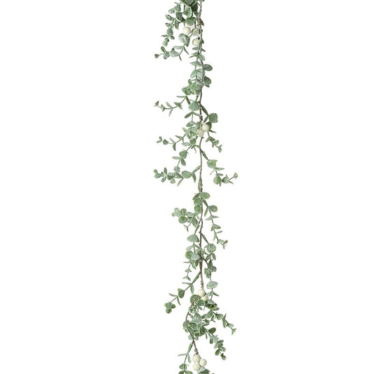 Christmas Frosted White Berry Mistletoe Garland