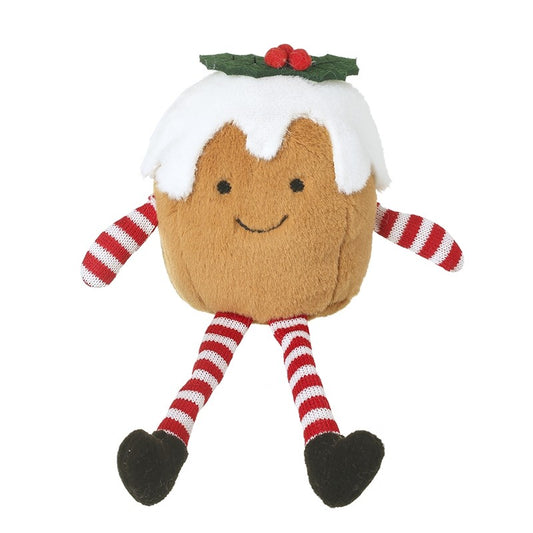 Plush Christmas Pudding Shelf Sitting Ornament