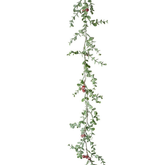 Christmas Frosted Red Berry Garland
