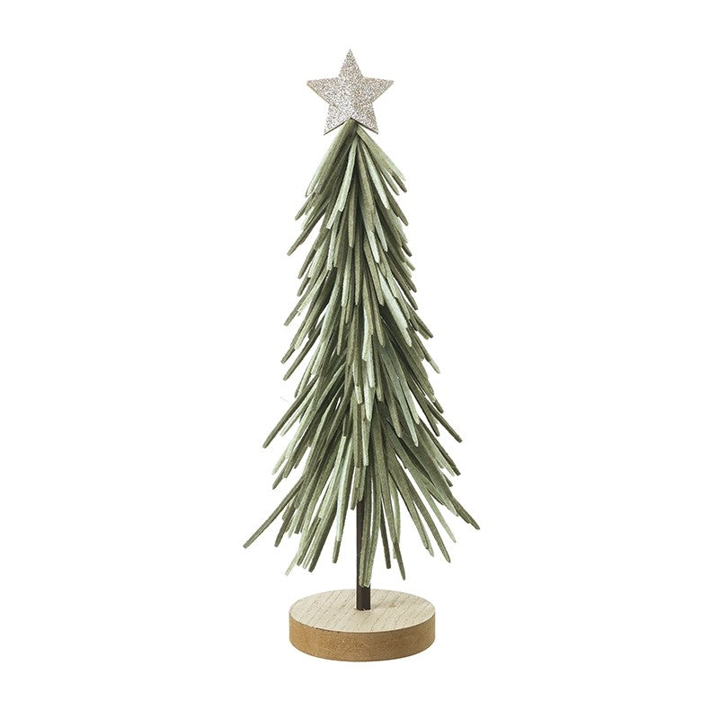 Felt Long Leaf Christmas Tree Ornaments