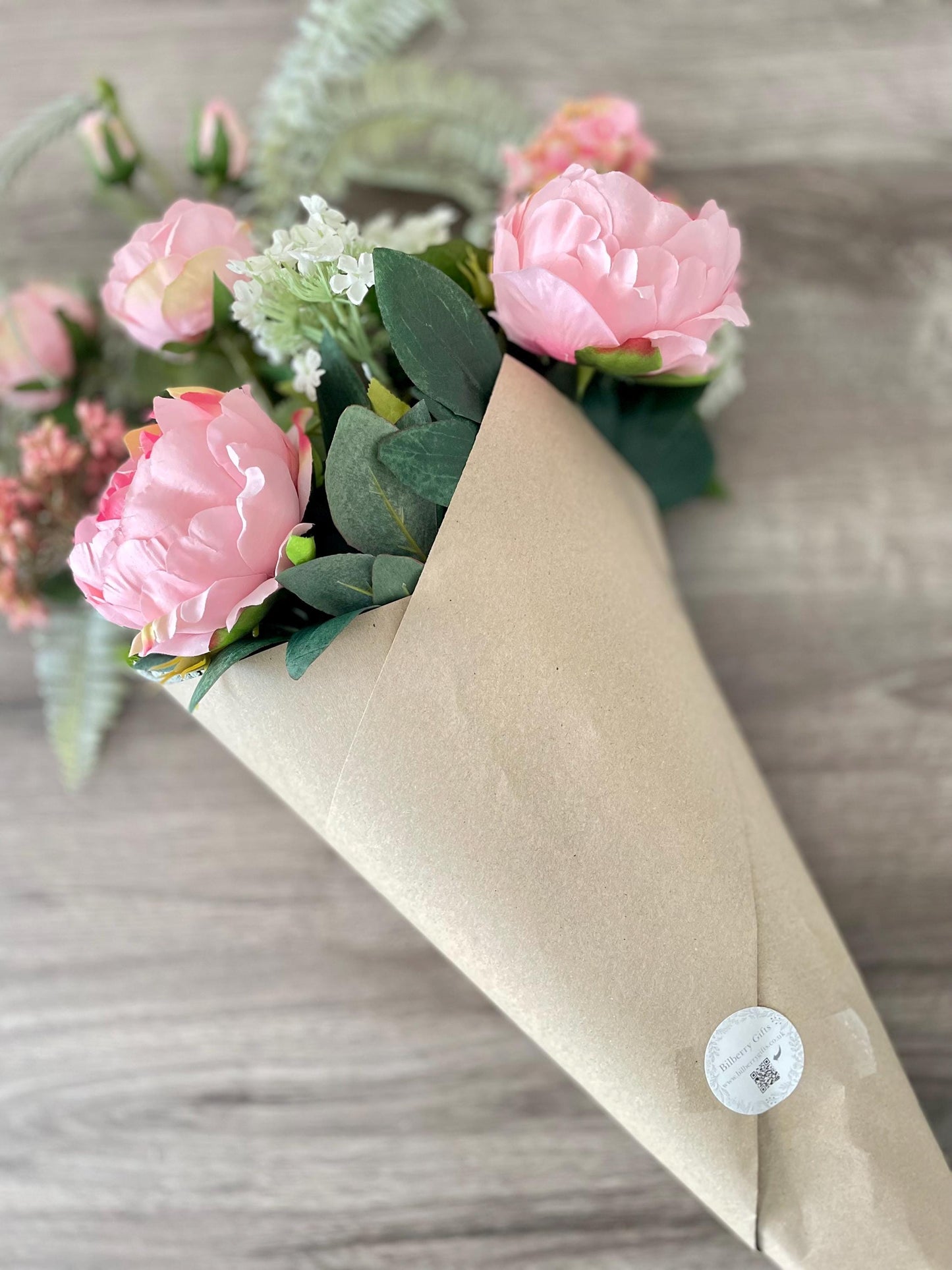 Pink & White Artificial Hydrangea Bouquet Flower Arrangement | Artificial Hydrangea Stems | Pink Hydrangea | White Hydrangea