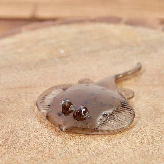 Miniature Glass Stingray Figurine Collectable Ornament with White Box