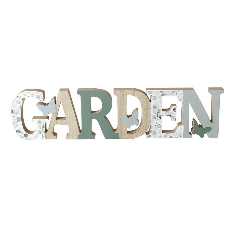 Freestanding Wooden Garden Block Sign
