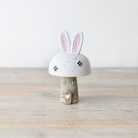 Easter Bunny Mushroom Toadstool Ornament
