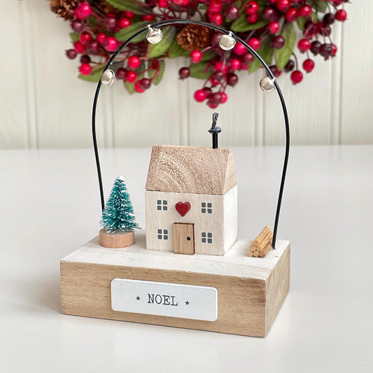 Christmas Noel House Scene Ornament