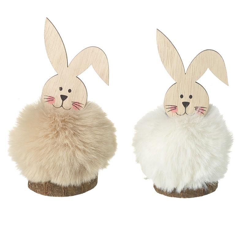 Fluffy Easter Bunny Rabbit Pom Pom Ornaments