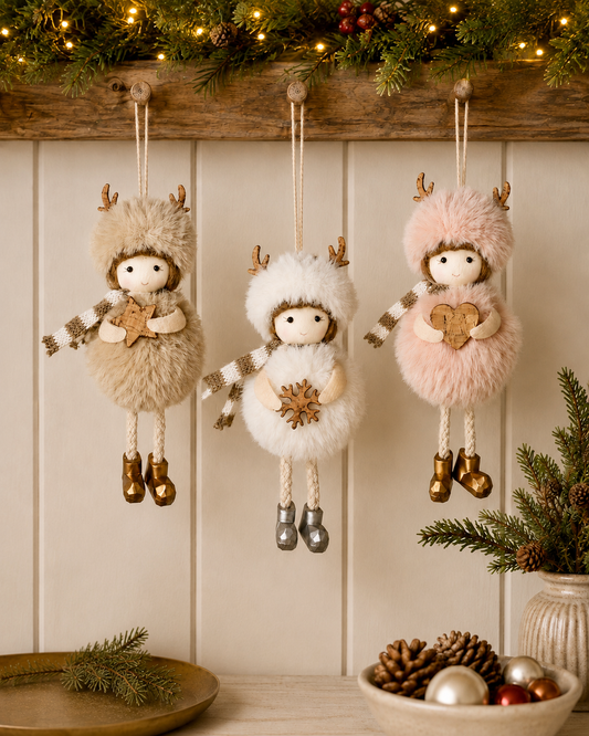 Fluffy Fairy Angel Girl Christmas Tree Hanging Decorations