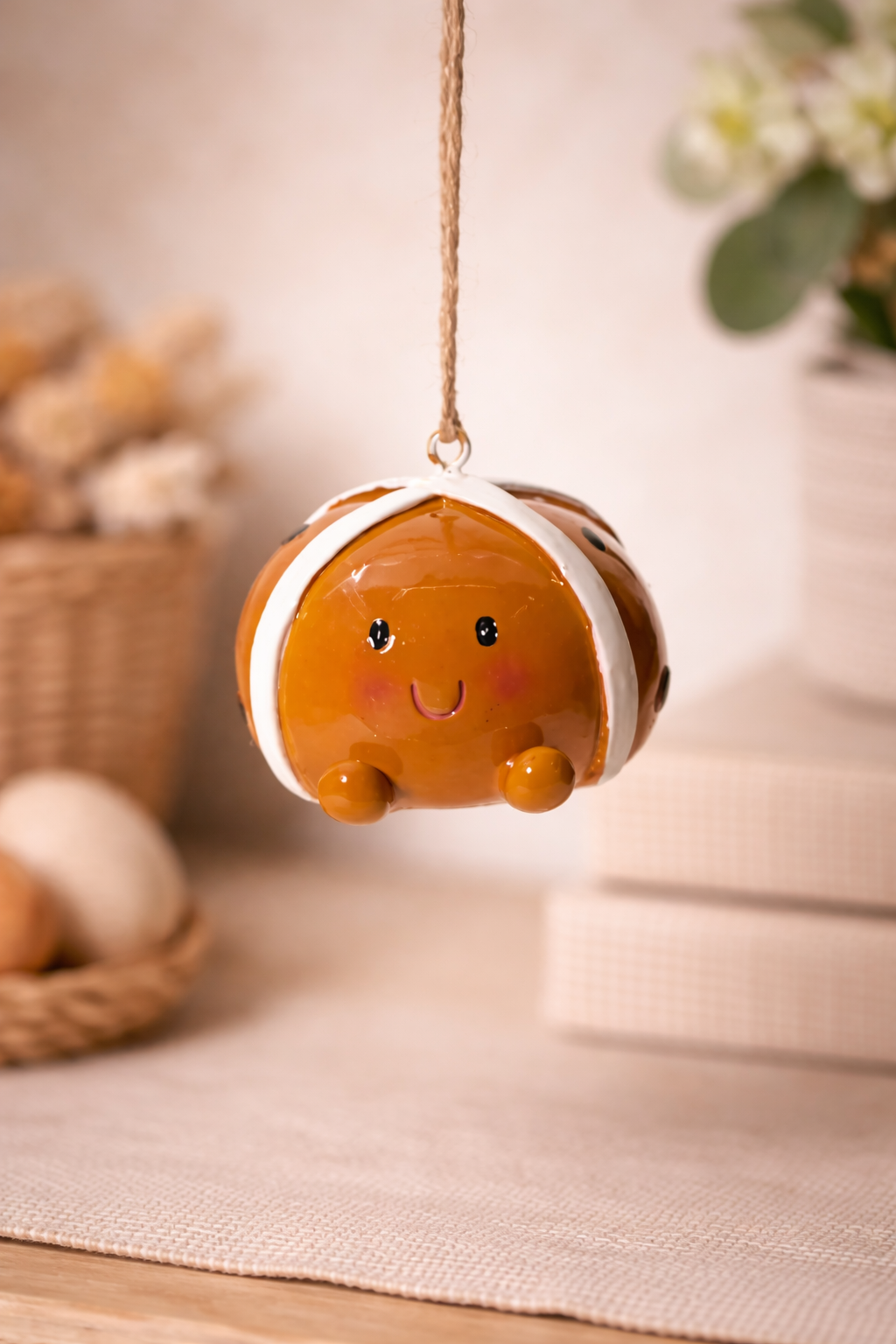 Hanging Hot Cross Bun Easter Ornament