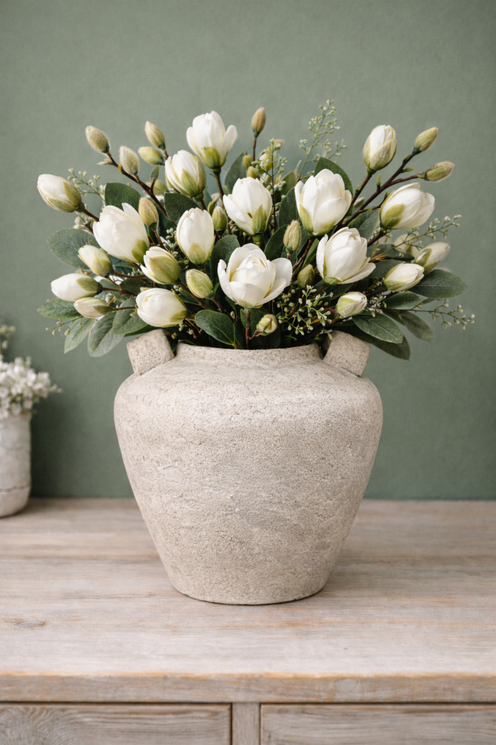 Large Natural Statement Vase with Handles