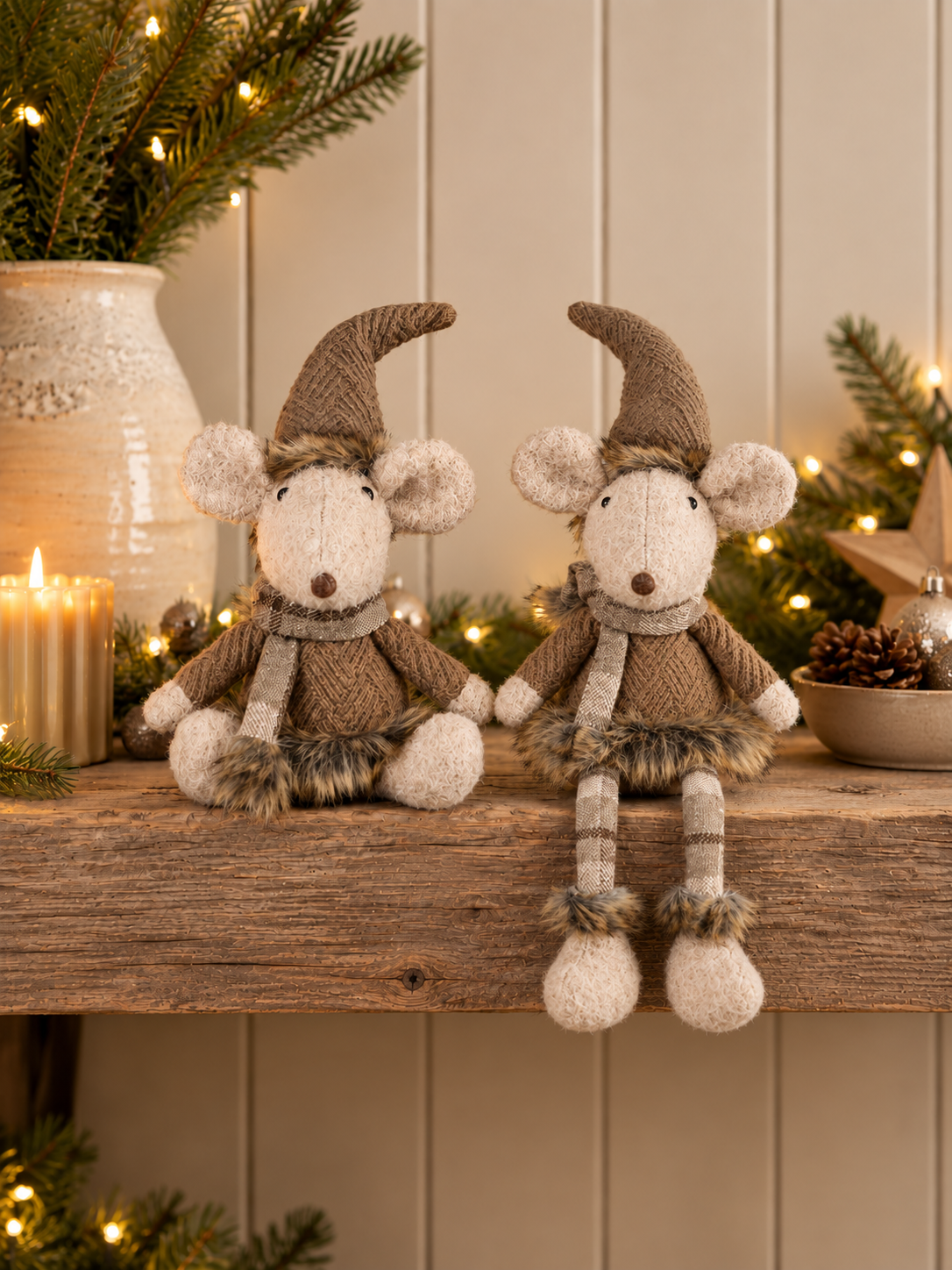 Christmas Mouse Shelf Sitter Decorations