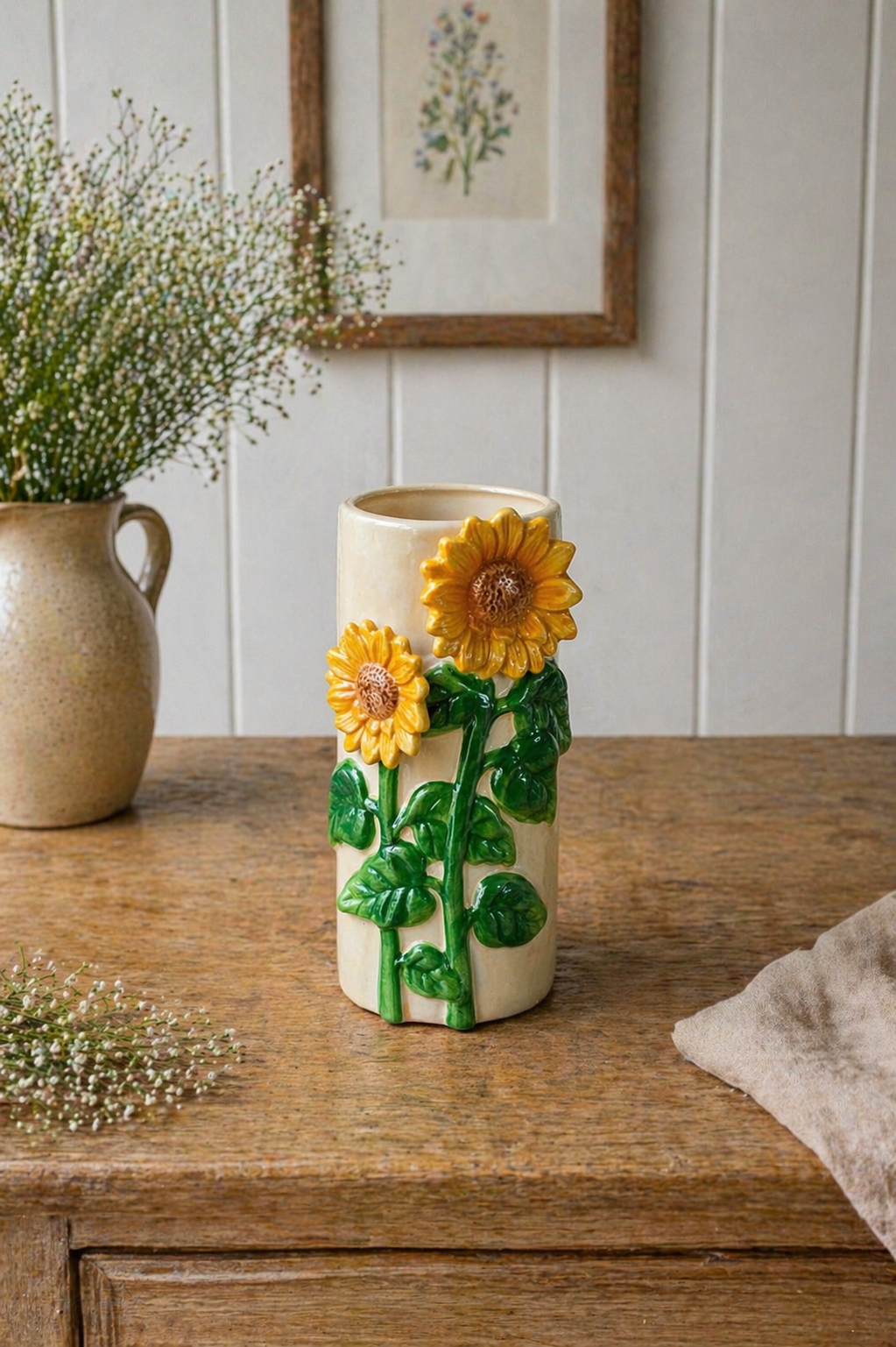Ceramic Decorative 3D Sunflower Vase