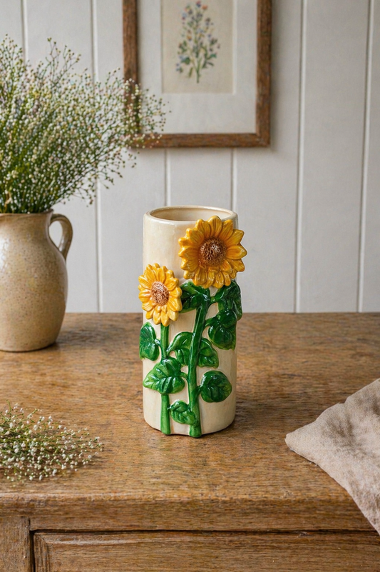 Ceramic Decorative 3D Sunflower Vase