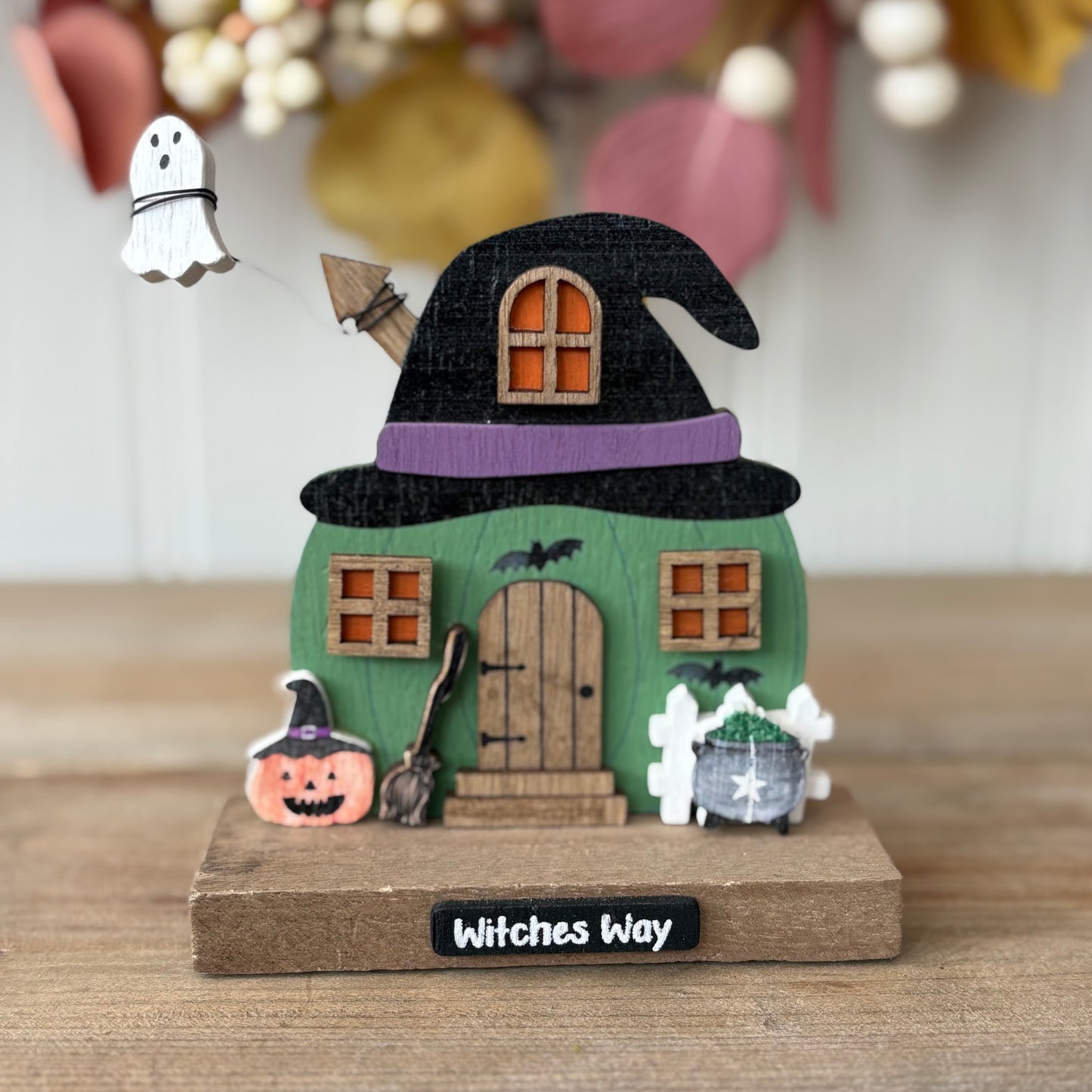 Halloween Haunted House Block Ornaments