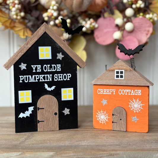 Wooden Halloween House Decorations