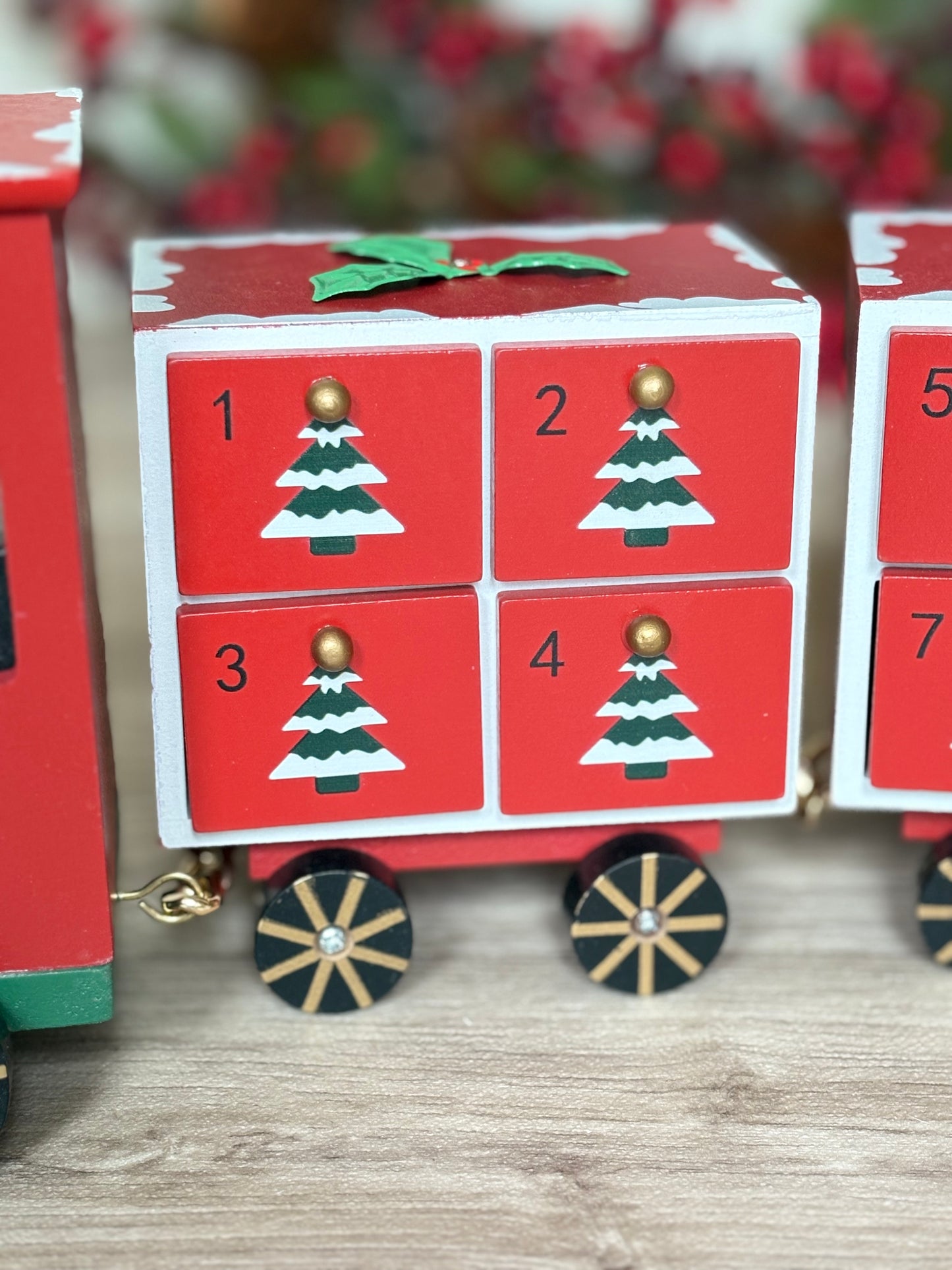 Christmas Wooden Train Advent Calendar
